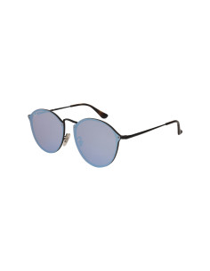Ray Ban Rb3574n 153/7v Round Metal Blaze Azul Espejo Negro | Sunnie...