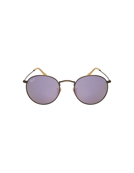 Ray Ban Rb3447 167/4k Round Metal Lila Espejo Bronce | Sunnies.uno