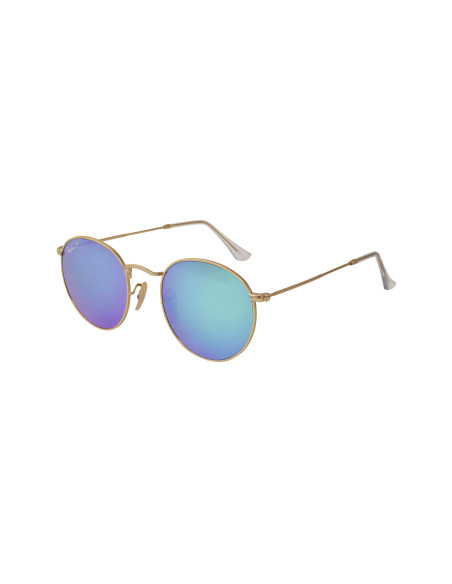 Ray Ban Rb3447 P 112/p9 Round Metal Polarizado Verde Espejo | Sunni...