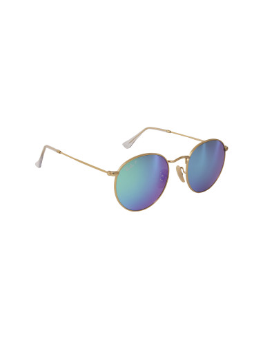 Ray Ban Rb3447 P 112/p9 Round Metal Polarizado Verde Espejo | Sunni...