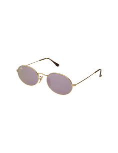 Ray Ban Rb3547n 001/8o Oval Flat Lenses Lila Espejo Icon | Sunnies.uno