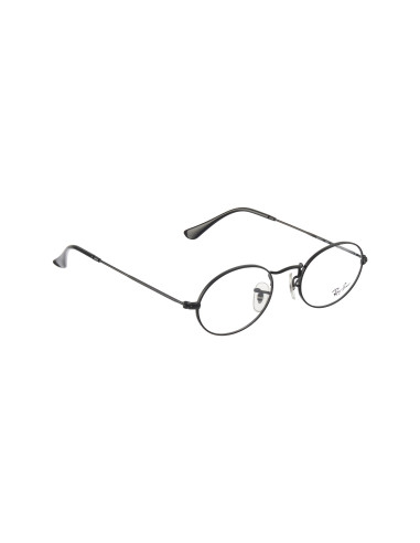 Ray Ban Oftalmico Rb3547v 2509 Oval Optics Negro Gris | Sunnies.uno