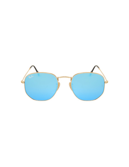 Ray Ban Rb3548n 001/9o Hexagonal Azul Espejo Degradado | Sunnies.uno