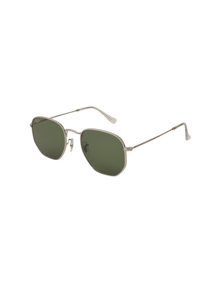 Ray Ban Rb3548n 9198/4E Hexagonal Flat Plata Verde