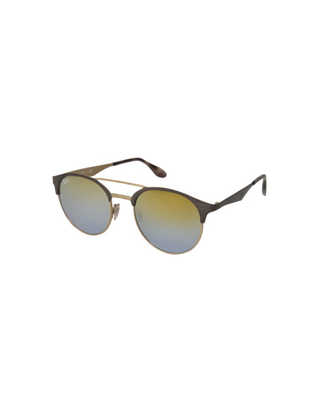 Ray Ban Rb3545 9007a7 Round Double Bridge Dorada Espejo Gris | Sunn...