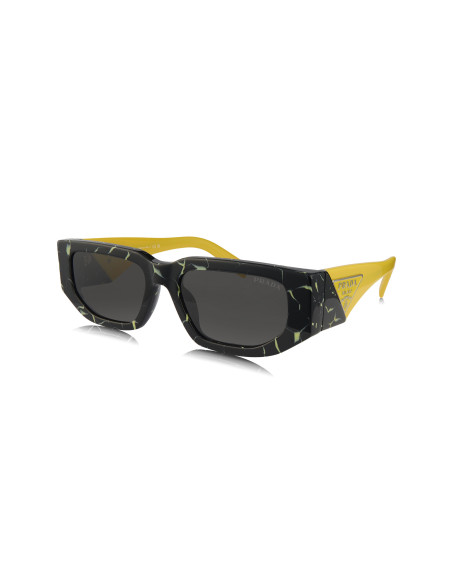 Prada SPR 09ZS 19D-5S0 Square Shape Black Yellow