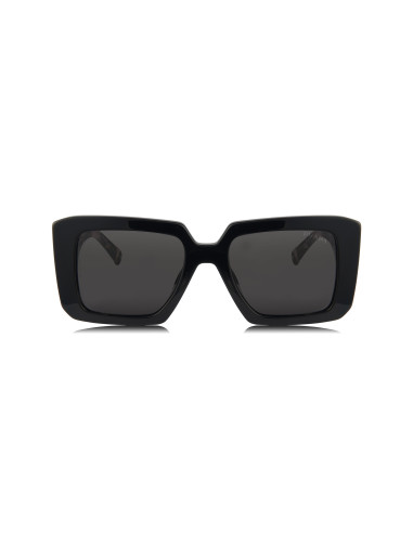 Prada SPR 23YS 1AB-5S0 Square Shape Dark Brown