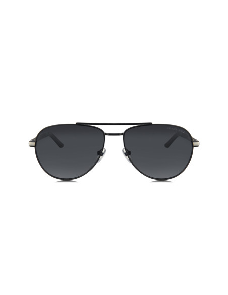 Prada SPR A54 1BO-5Z1 Aviator Gray Black Polarized