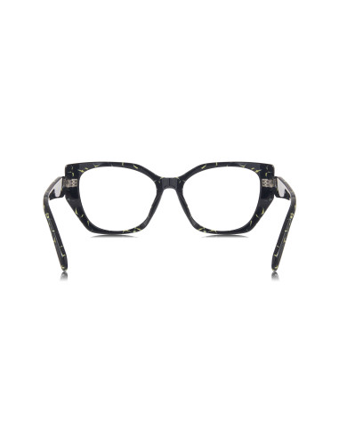 Prada SPR 18WV 19D-1O1 Oftalmico Square Shape Yellow marble