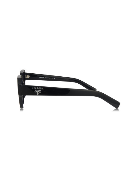 Prada SPR 02ZS 1AB-06T Square Shape Black Dark Grey