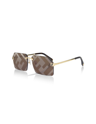 Fendi FE40043U 33G Sky Sunglasses Coffe Gold