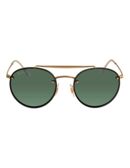 Ray Ban Rb3614n 148/11 Round Double Bridge Blaze Negro Gris degrada...