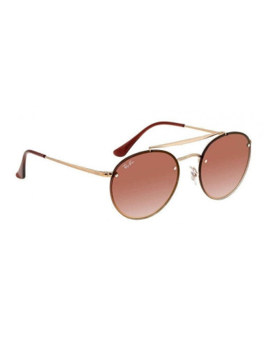 Ray Ban Rb3614n 148/11 Round Double Bridge Blaze Negro Gris degrada...