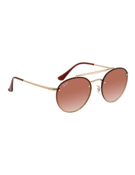 Ray Ban Rb3614n 148/11 Round Double Bridge Blaze Negro Gris degrada...
