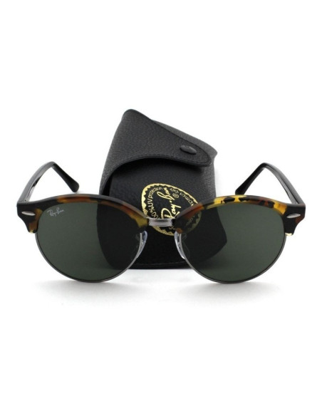 Ray Ban Rb4246 901 Clubround Negro G-15 Dorado Clasico | Sunnies.uno