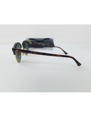 Ray Ban Rb4246 901 Clubround Negro G-15 Dorado Clasico | Sunnies.uno